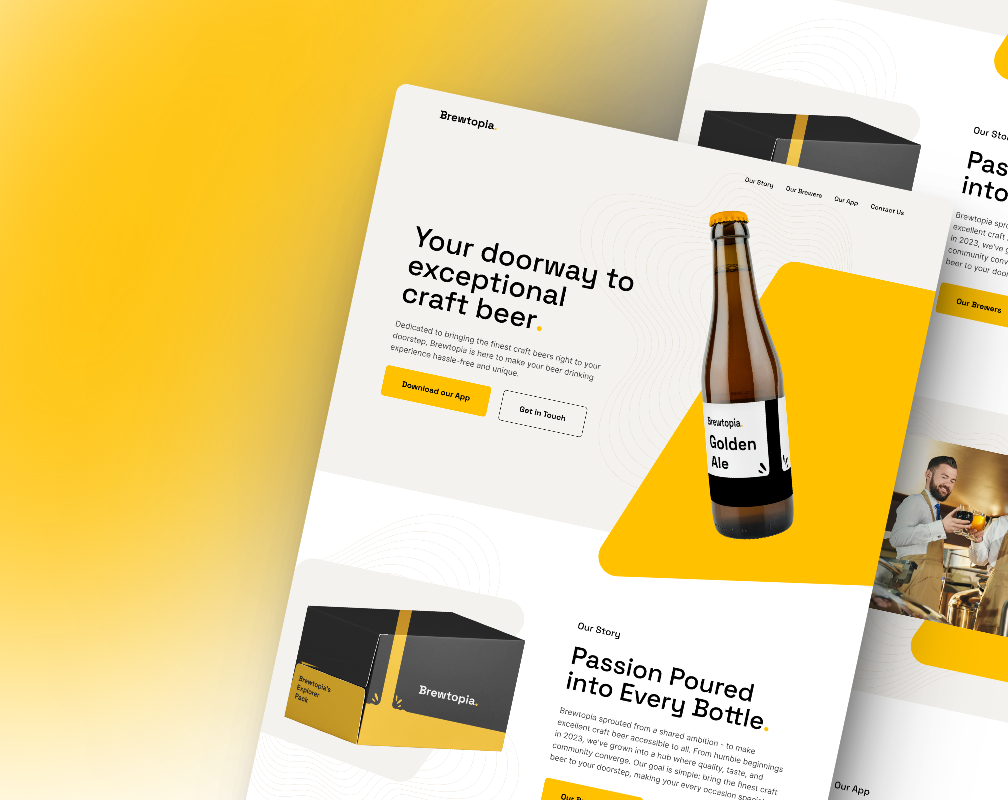 Craft beer selling website design by Andrea Tomić